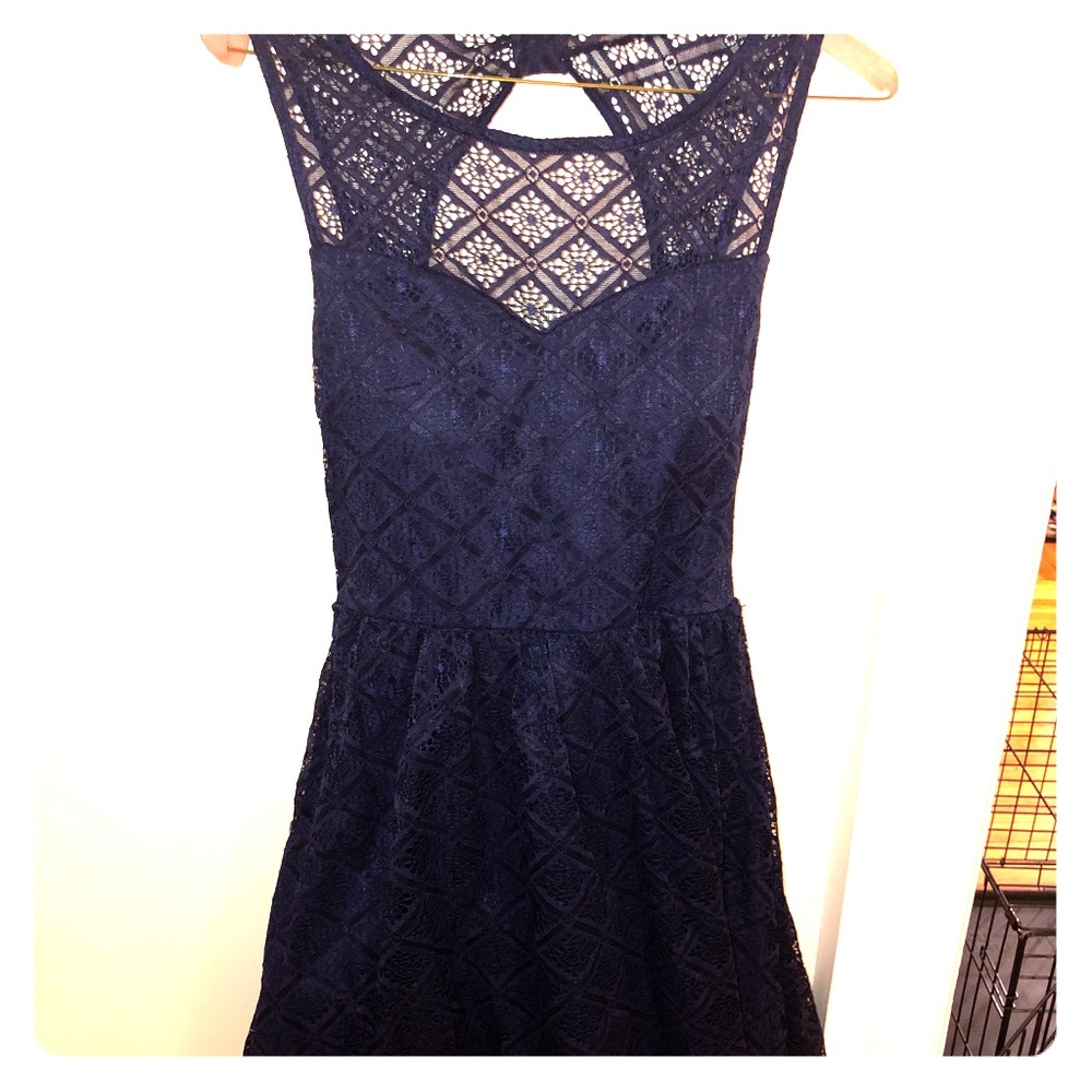 Lacey Navy Blue Formal Dress